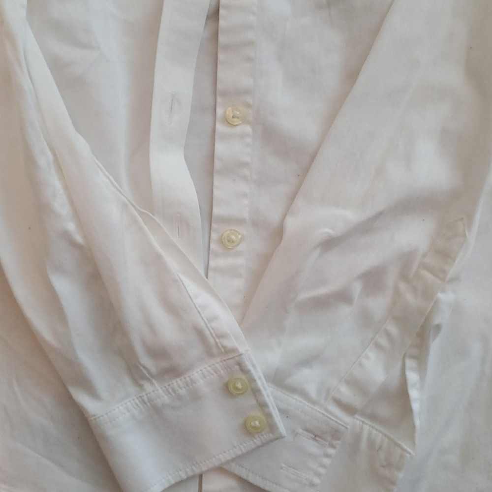 Banana Republic White size 4 long sleeve shirt - Picture 4 of 5